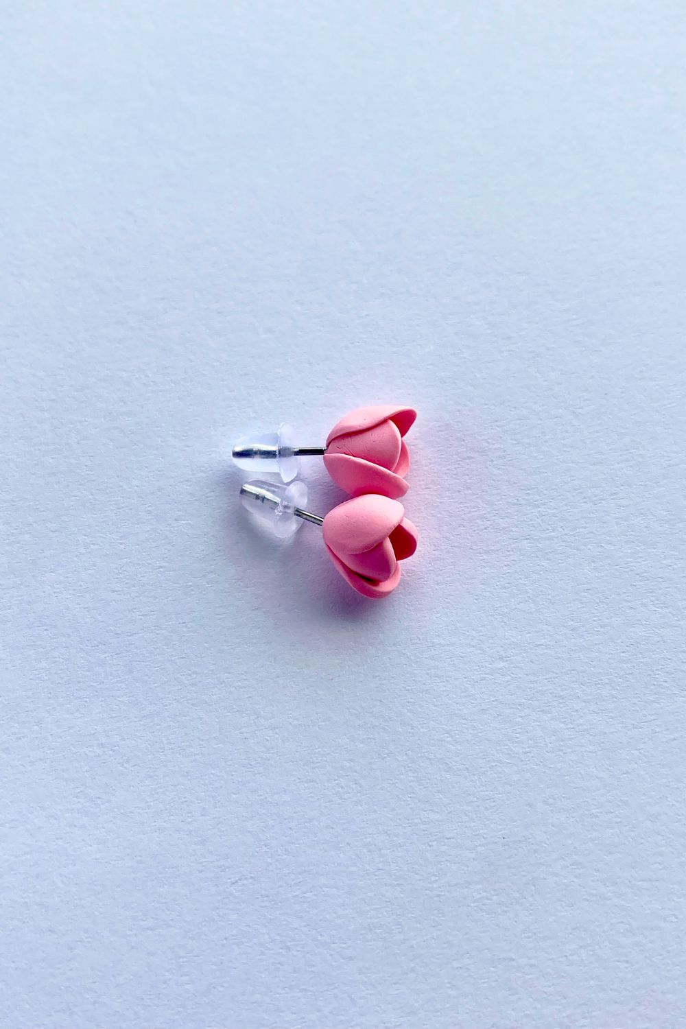Tiny Tulip Studs - Spring Pink