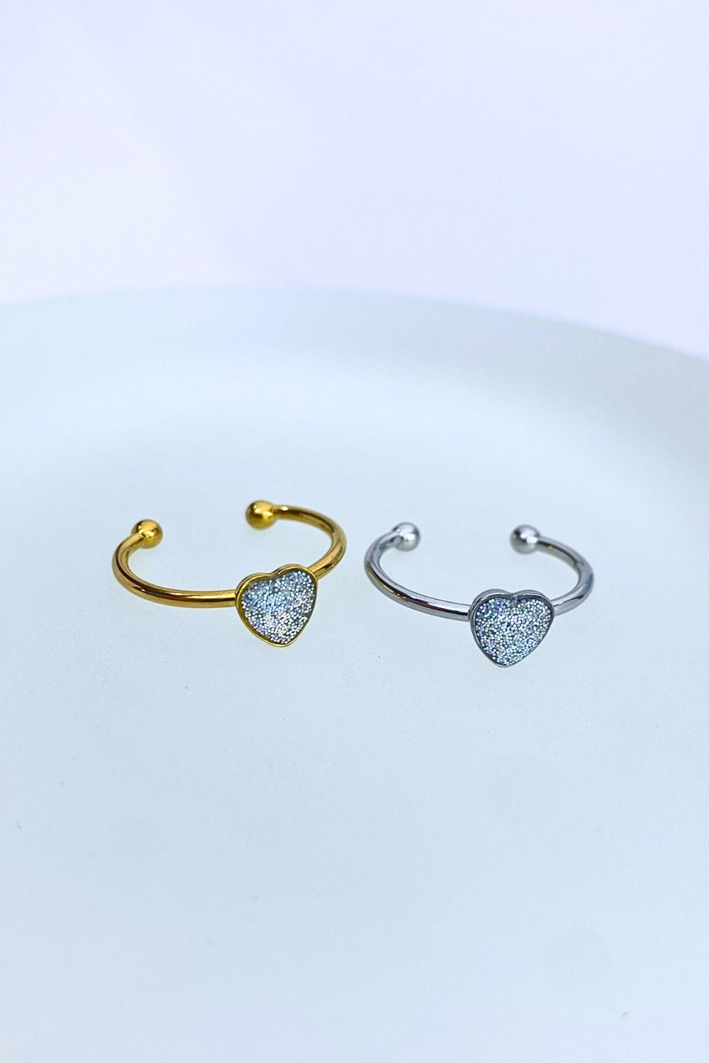 Sparkle Heart Adjustable Ring