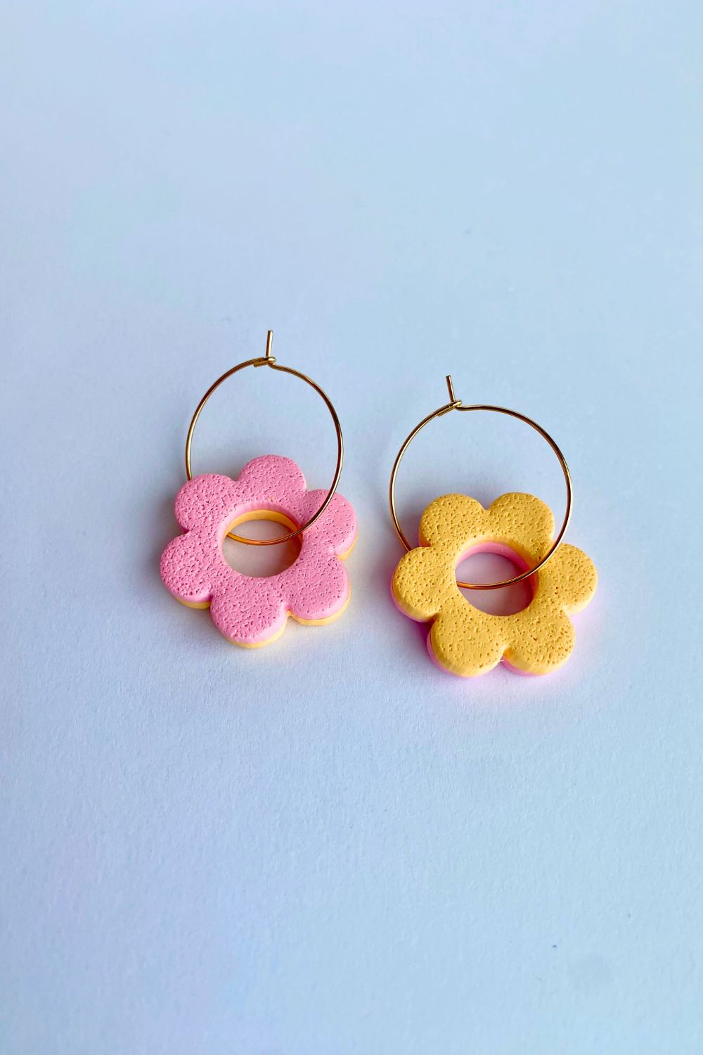 2-colour Daisy Charms (Large) - Spring Pink + Tangerine