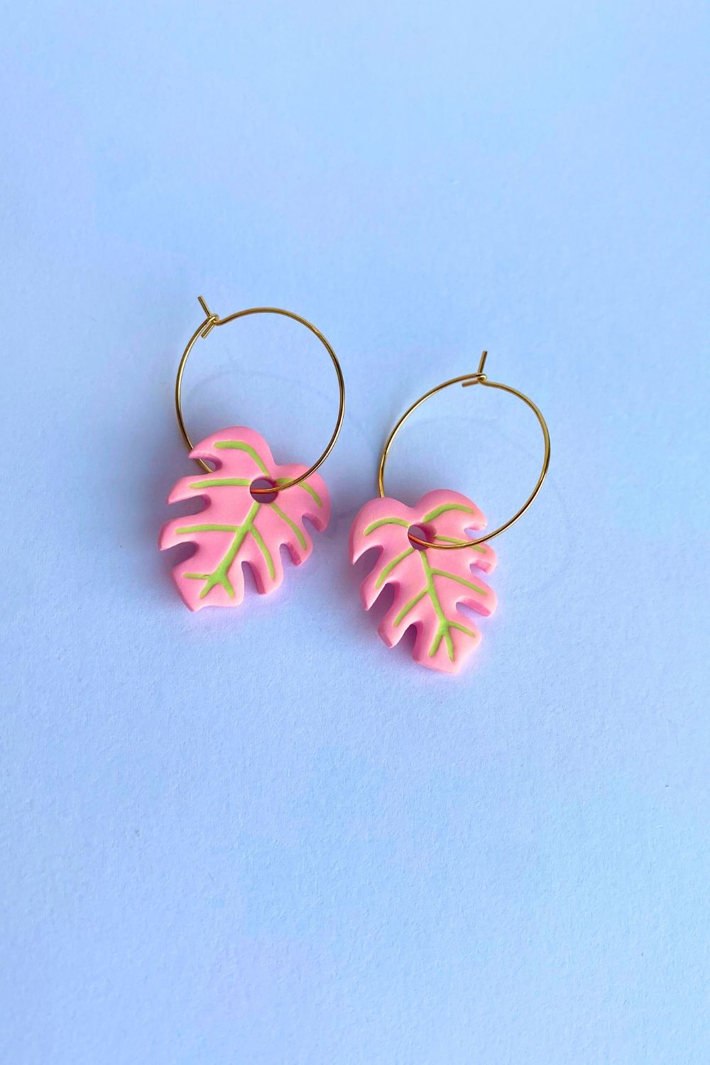 Monstera Leaf (Medium ) - Spring Pink + Pistachio