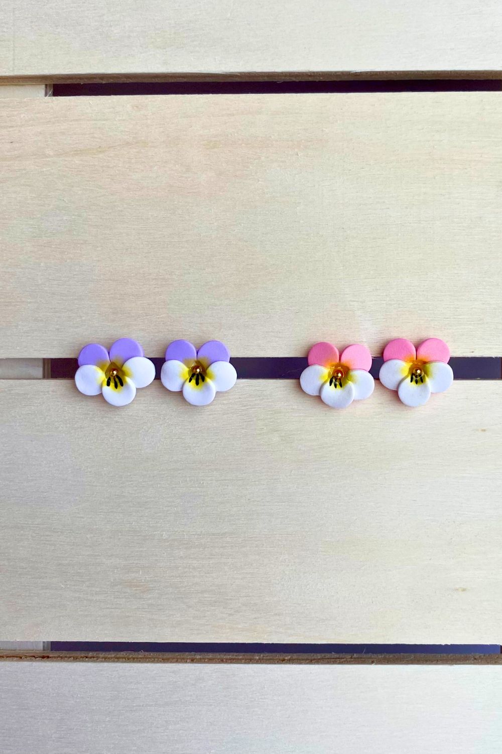 Mini Pansy Studs