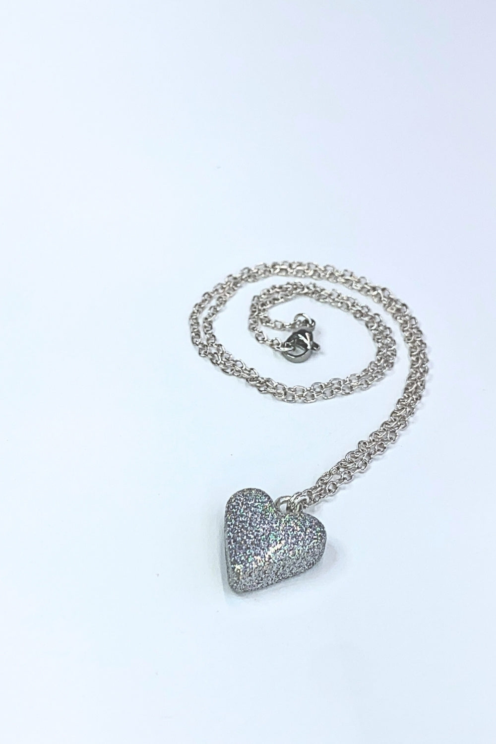 Sparkle Heart Charm Necklace