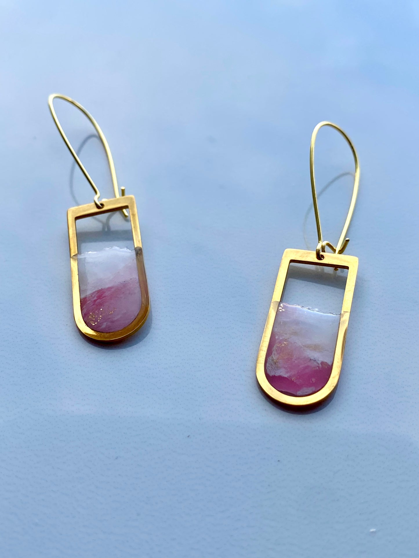 Arch Dangles - Rose Quartz