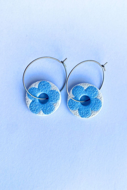 2-Colour Daisy Wheels - Pale Blue + White